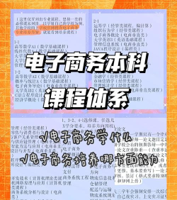 2024年电子商务专业要学哪些课程 2024年电子商务专业要学哪些课程
