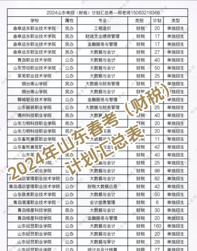 2024山东税类专业排名 2024山东税类专业排名