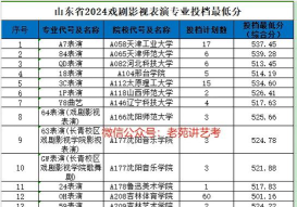 2024年影视表演专业全国排名 2024年影视表演专业全国排名