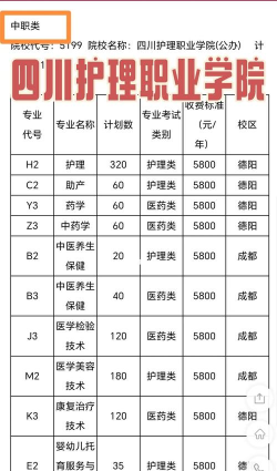 2024学校护理类专业排名 2024学校护理类专业排名
