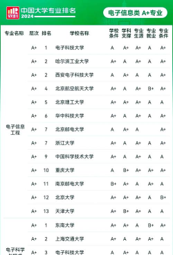2024年信息交互专业排名 2024年信息交互专业排名