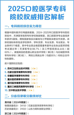 2025年国内口腔专业院校排名 2025年国内口腔专业院校排名