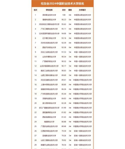 2024年新本科专业排名 2024年新本科专业排名