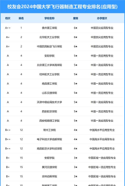 2024飞行器专业分数排名 2024飞行器专业分数排名