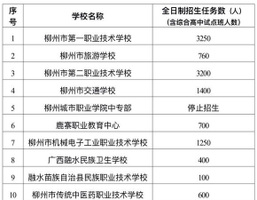 2024年柳州中考200分左右可以上的职业学校 2024年柳州中考200分左右可以上的职业学校