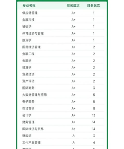 2024年中央财大专业排名 2024年中央财大专业排名