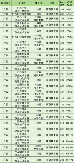 2024年南宁大专信息专业排名 2024年南宁大专信息专业排名