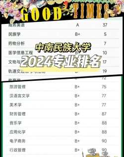 2024年大学民族班专业排名 2024年大学民族班专业排名