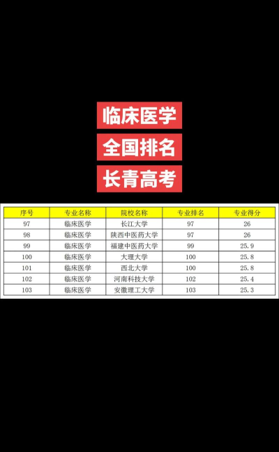 2024年中医临床基础专业排名 2024年中医临床基础专业排名
