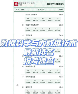 数据科学大数据专业排名 数据科学大数据专业排名