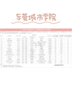 2024年东莞城市学院专业排名表 2024年东莞城市学院专业排名表