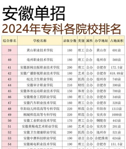2024年安徽十大好专业排名 2024年安徽十大好专业排名