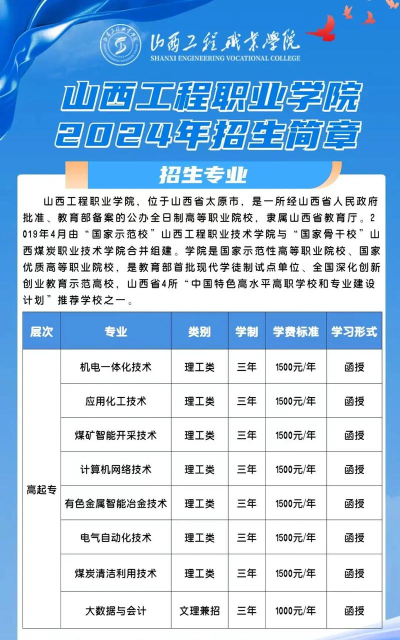 山西开设煤化工技术专业的专科排名