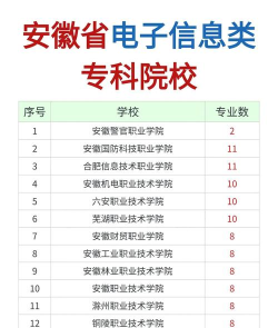 安徽开设微电子技术专业的专科排名