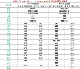 2024年安徽理科211分能报的大学有哪些