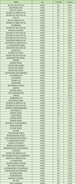 2024年贵州理科206分能报的大学有哪些