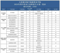 天府新区航空旅游职业学院2023年在宁夏各专业招生人数