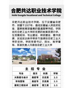 合肥共达职业技术学院2023年在广西各专业招生人数