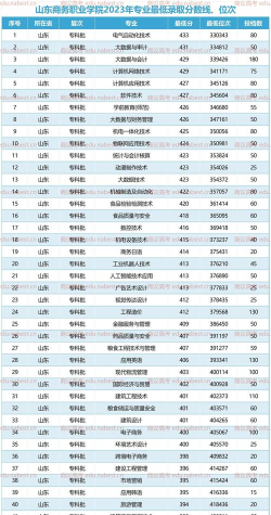 山东商务职业学院录取分数线汇总
