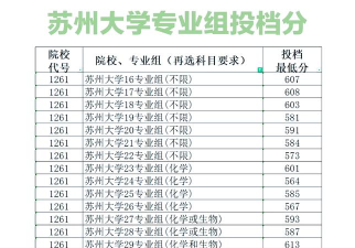 苏大30专业组有哪些专业