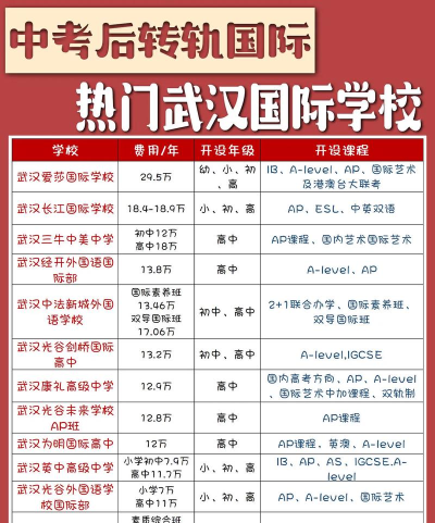 武汉国际高中有哪些 武汉国际高中有哪些