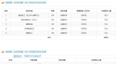 邵阳第二纺织机械厂技工学校