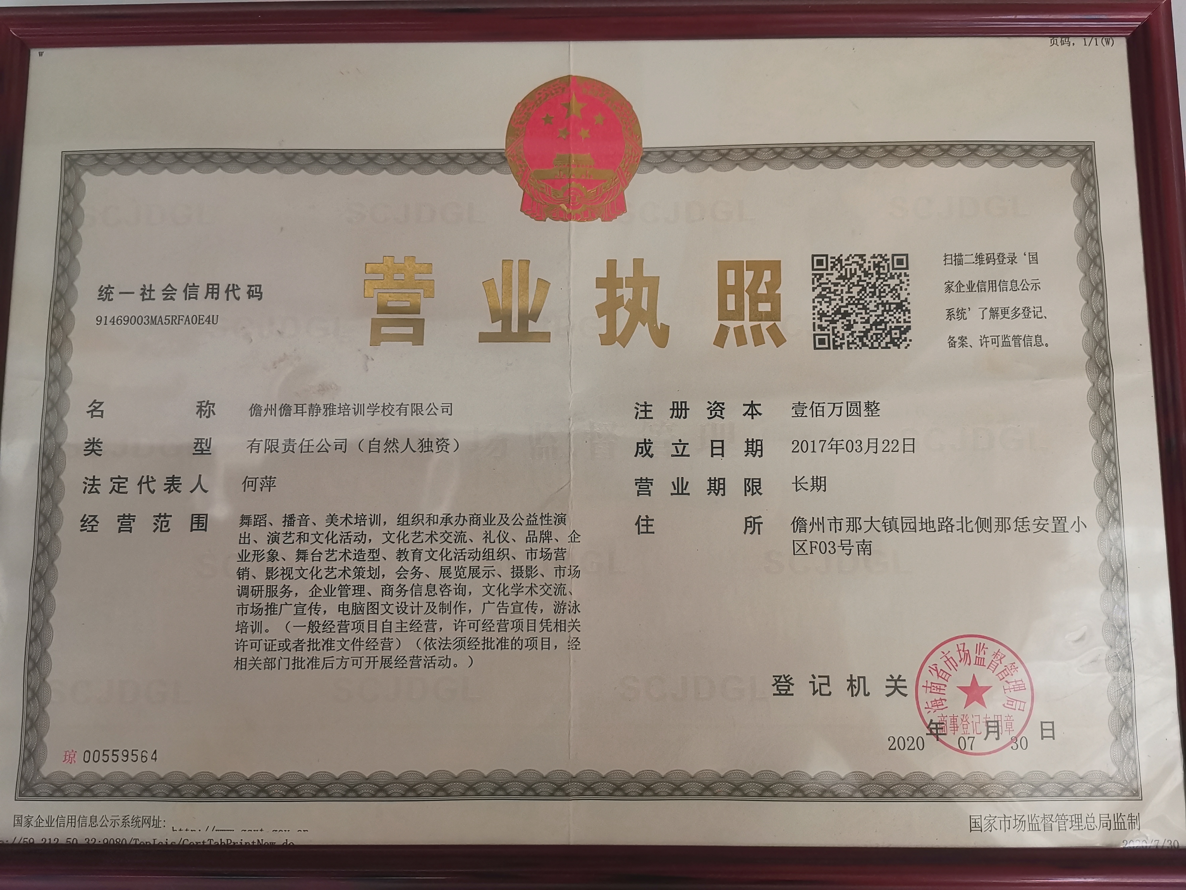 儋州儋耳静雅培训学校有限公司