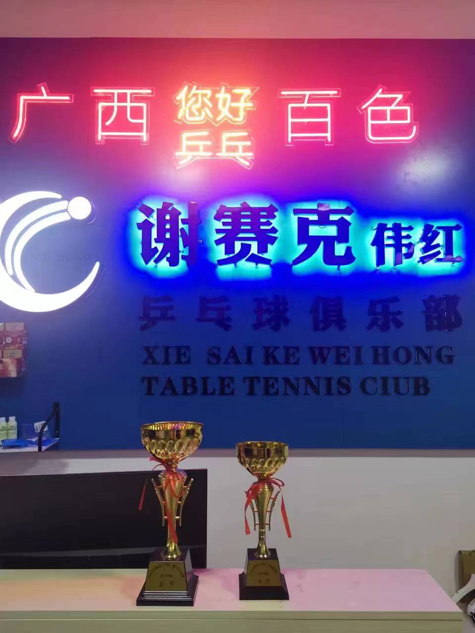 百色市右江区谢赛克伟红乒乓球运动俱乐部